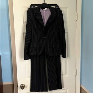Essentials Black Pinstripe Lavender Juniors Suit
